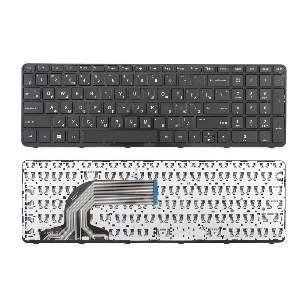 Клавиатура для ноутбука HP 15-e 15-n 15-g 15-r Черная с рамкой
