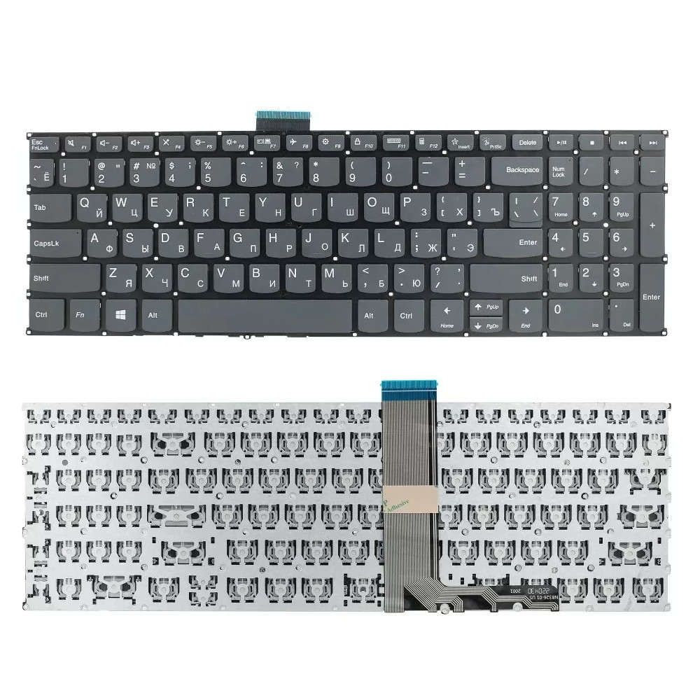 Клавиатура для ноутбука Lenovo Ideapad 3 15ADA6 15ALC6 15ITL6 17ADA6 Серая