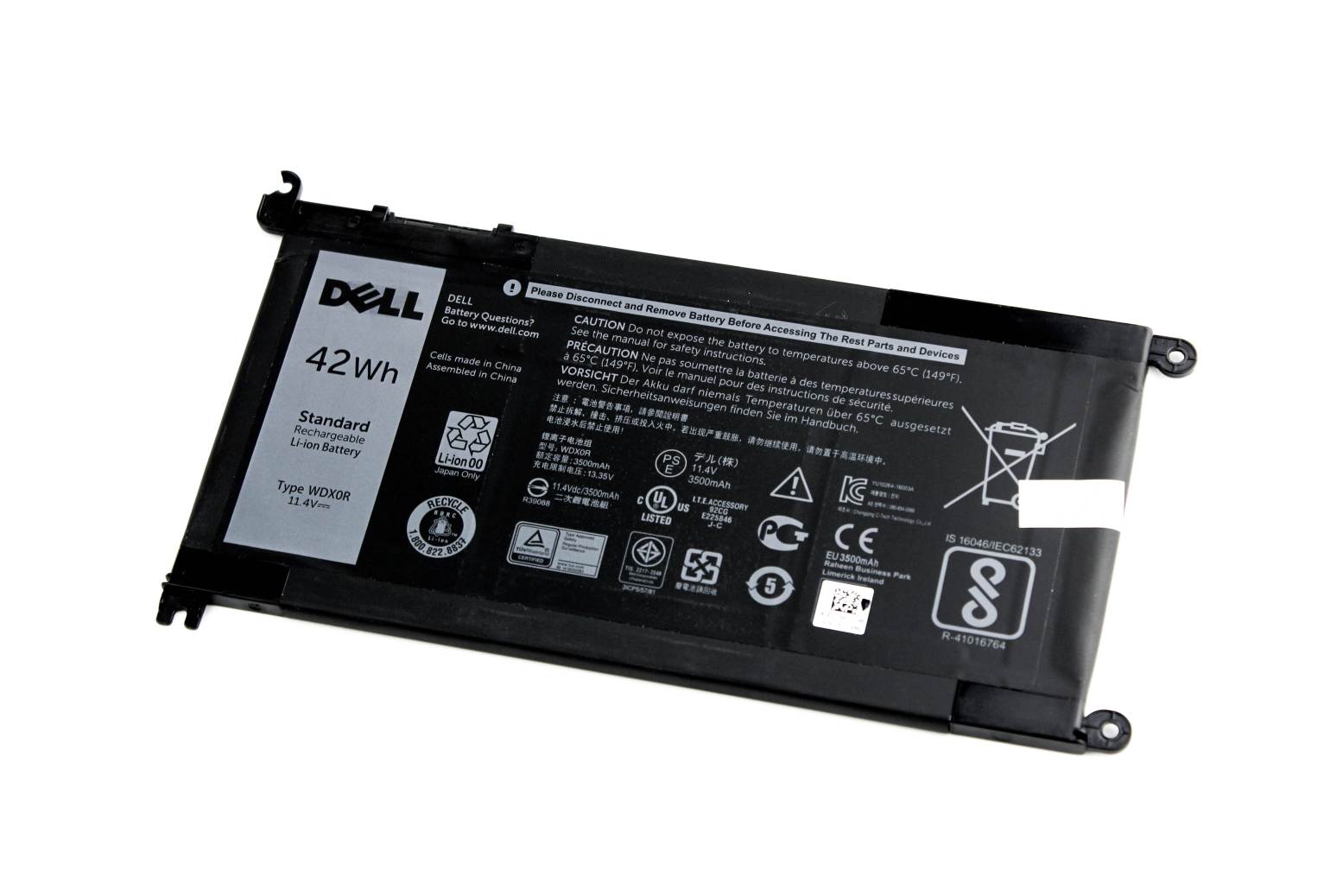 Аккумулятор для Dell 15-5538 15-5568 (11.4V 3500mAh) WDX0R 0WDX0R Original