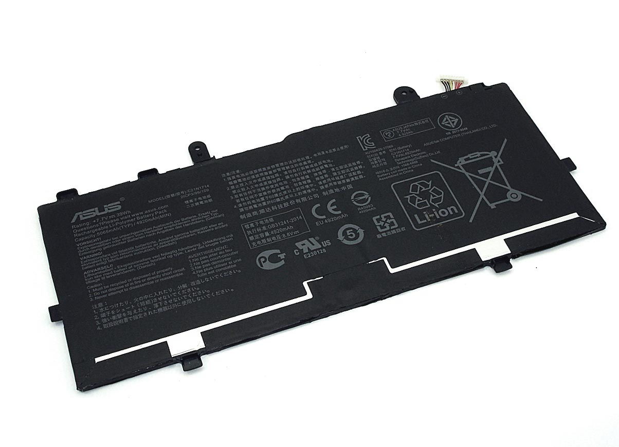 Аккумулятор для Asus VivoBook FLIP 14 TP401N TP401MA (7.7V/8.8V 4920mAh) C21N1714 Original