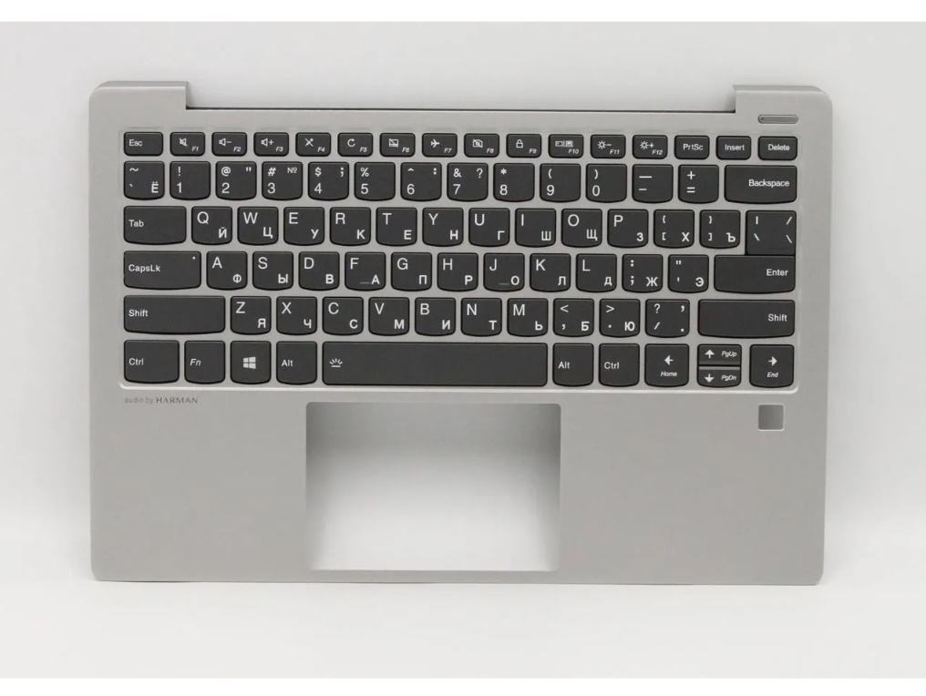 Клавиатура для ноутбука Lenovo Ideapad S530-13IML S530-13IWL Серая + топкейс