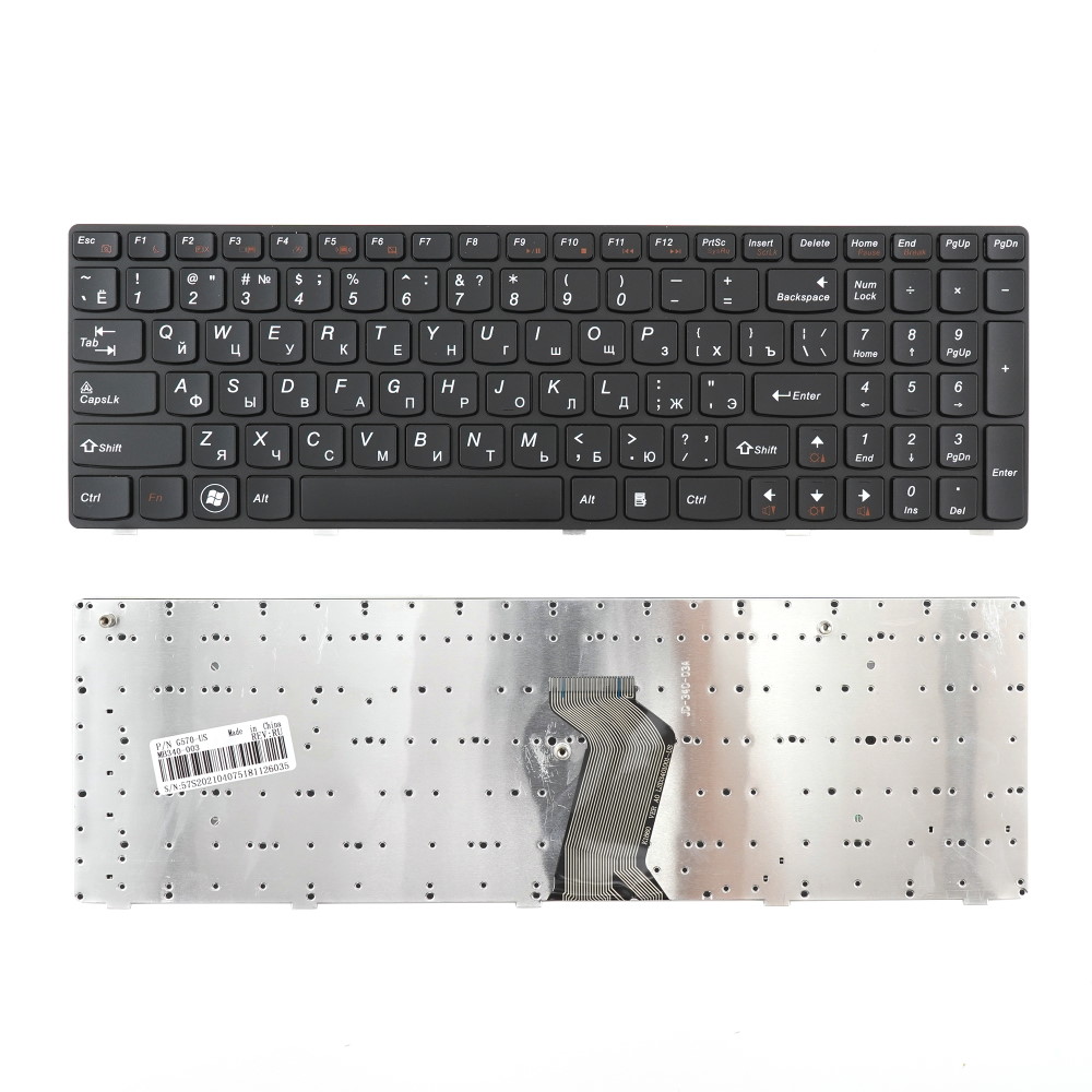 Клавиатура для ноутбука Lenovo G570 G575 Z560 Z565 G770 Черная