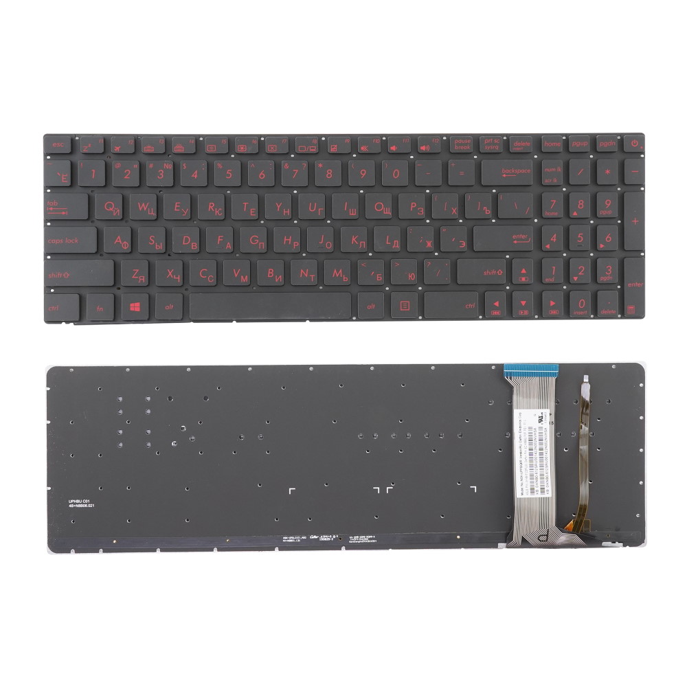 Клавиатура для ноутбука Asus G551 GL551 G771 N551 Черная с подсветкой