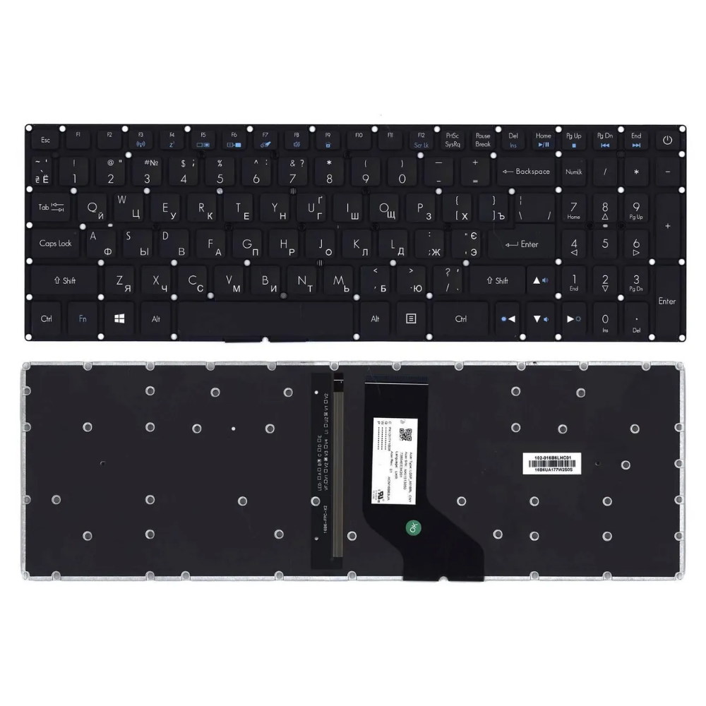 Клавиатура для ноутбука Acer Predator Helios 300 G3-571 G3-572 PH317-51 PH315-51 Черная с подсветкой
