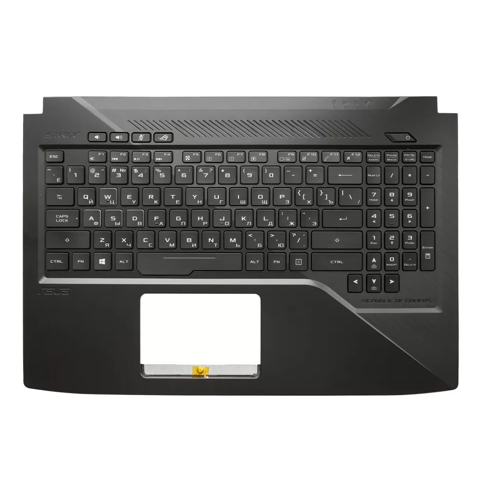 Клавиатура для ноутбука Asus ROG Strix GL503VD GL503VM GL703GE GL703GM Черная с подсветкой + топкейс
