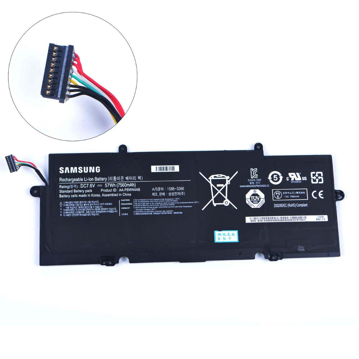 Аккумулятор для Samsung 530U4E 540U4E (7.6V 7560mAh) AA-PBWN4AB Original