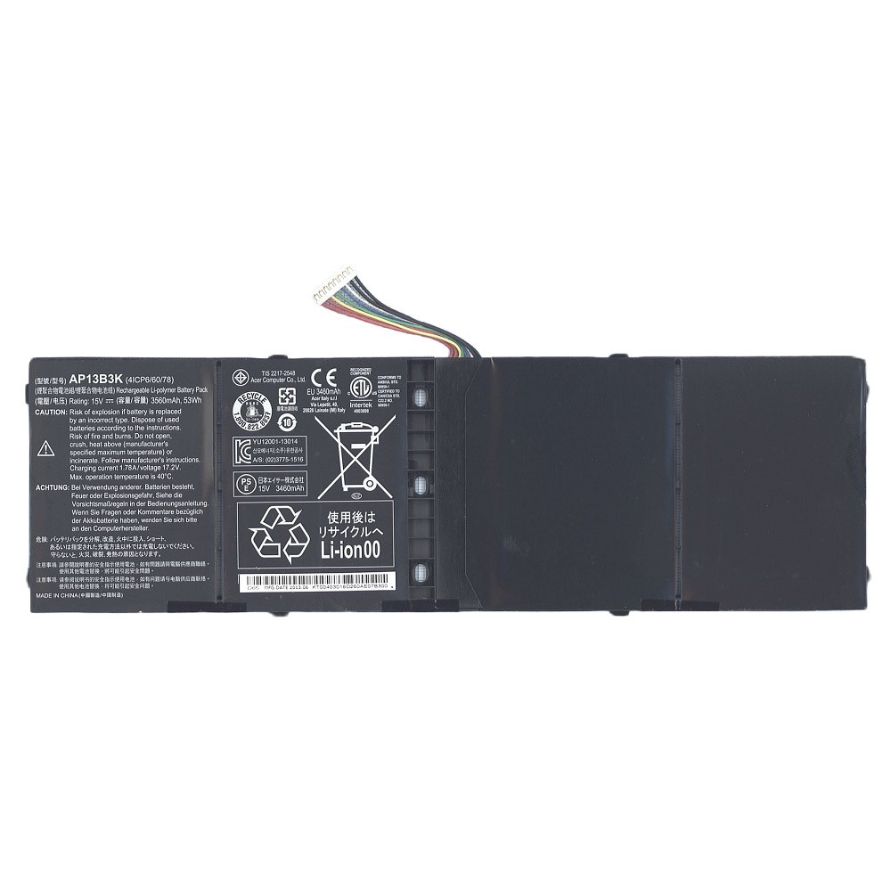 Аккумулятор для Acer Aspire V5-573G V5-572G V5-552G V7-582 (15V 3560mAh) AP13B3K AP13B8K Original