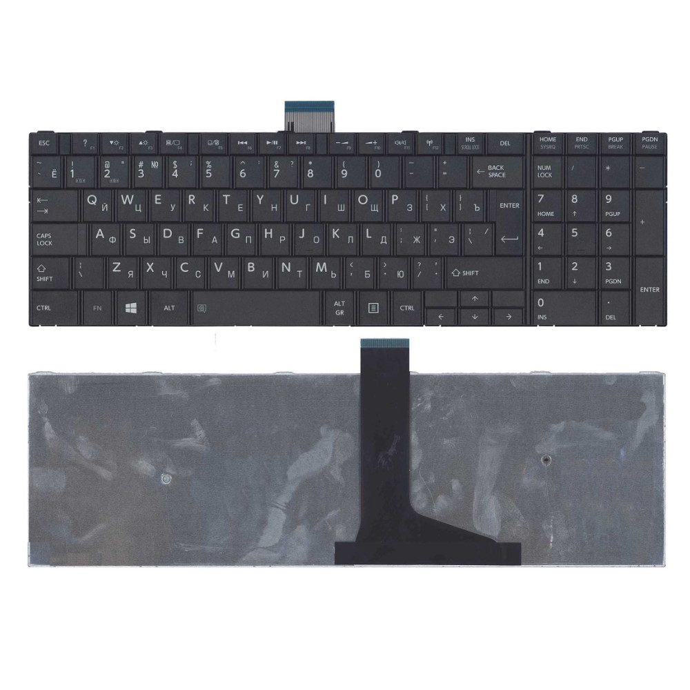 Клавиатура для ноутбука Toshiba Satellite C50 C50D C55 C55DT Черная