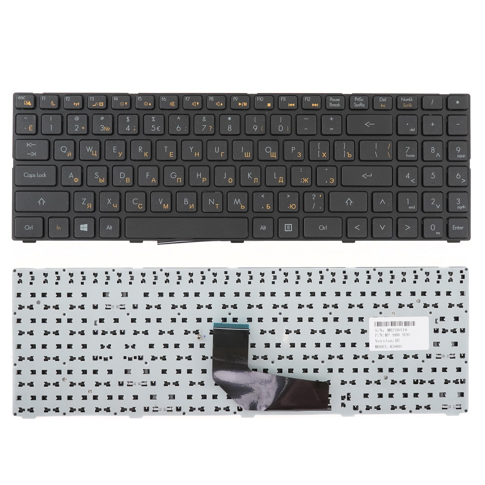 Клавиатура для ноутбука DNS TWC 580 K580S Черная с рамкой