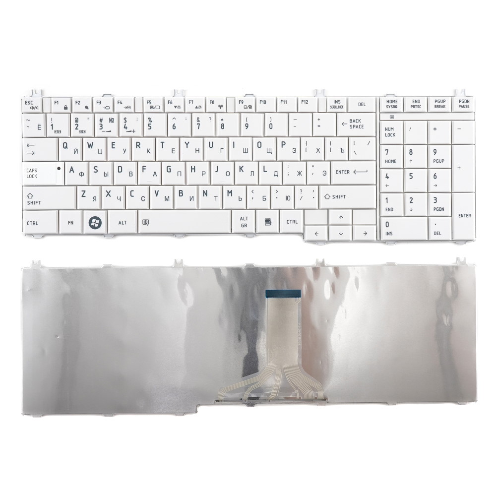 Клавиатура для ноутбука Toshiba C650 C660 L650 L750 Белая