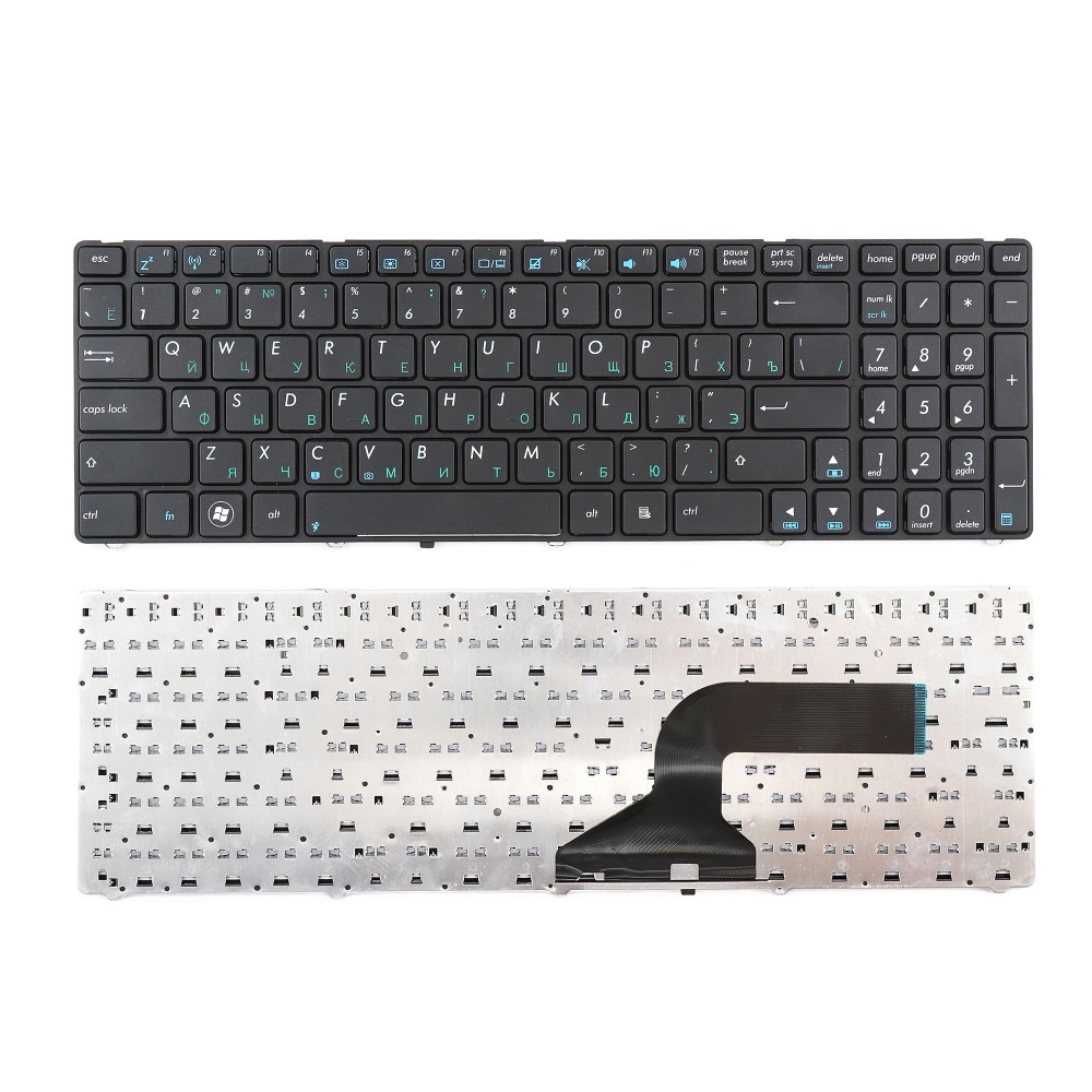Клавиатура для ноутбука Asus A52 K52 K53 N52 N53 N60 N61 G72 Черная c рамкой