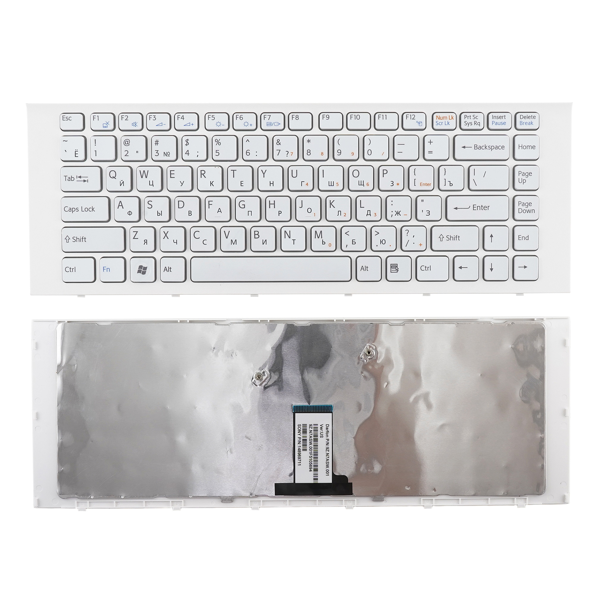 Клавиатура для ноутбука Sony Vaio VPC-EG VPC-EK Белая
