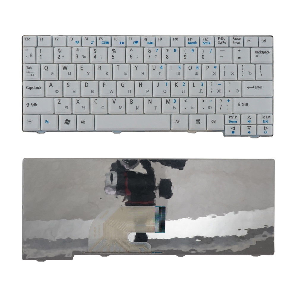Клавиатура для ноутбука Acer Aspire One 531 D150 D250 eMachines eM250 Белая