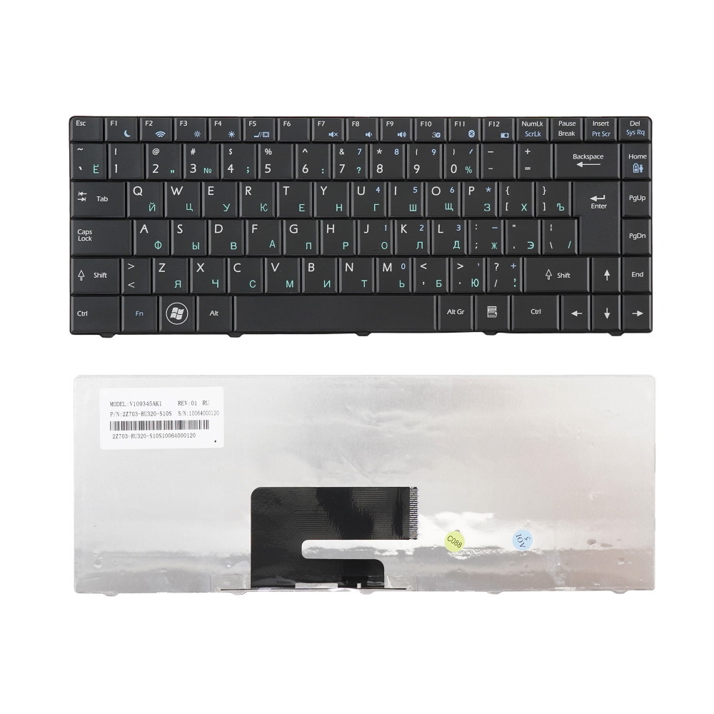 Клавиатура для ноутбука MSI CR400 CX400 CR420 U270 Черная