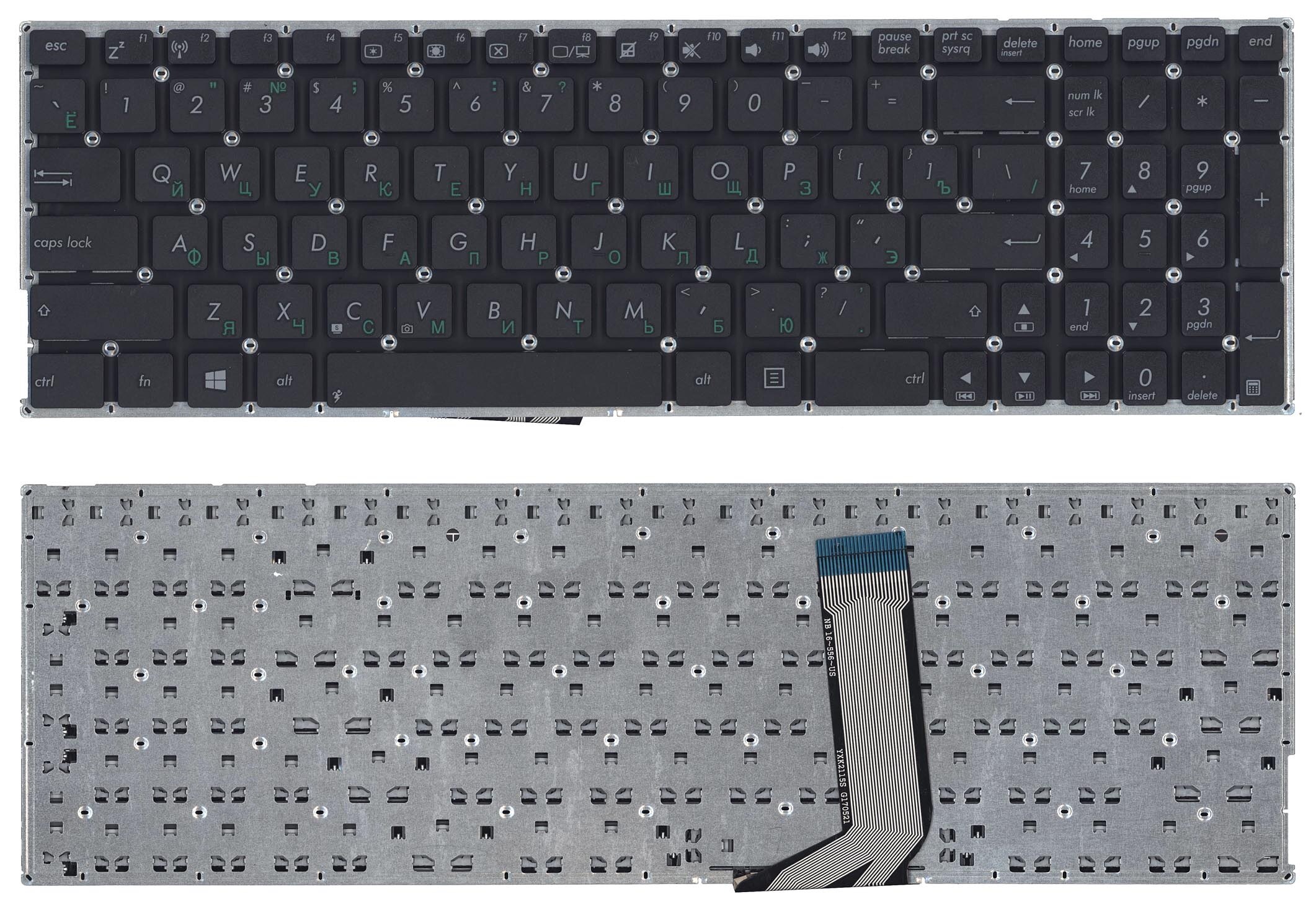 Клавиатура для ноутбука Asus X556 K556 X756U Черная