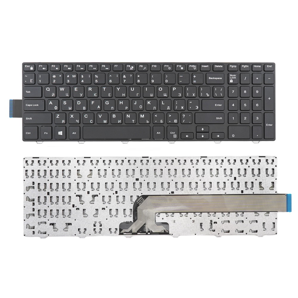 Клавиатура для ноутбука Dell 15-3000 15-5000 17-5000 Черная с рамкой