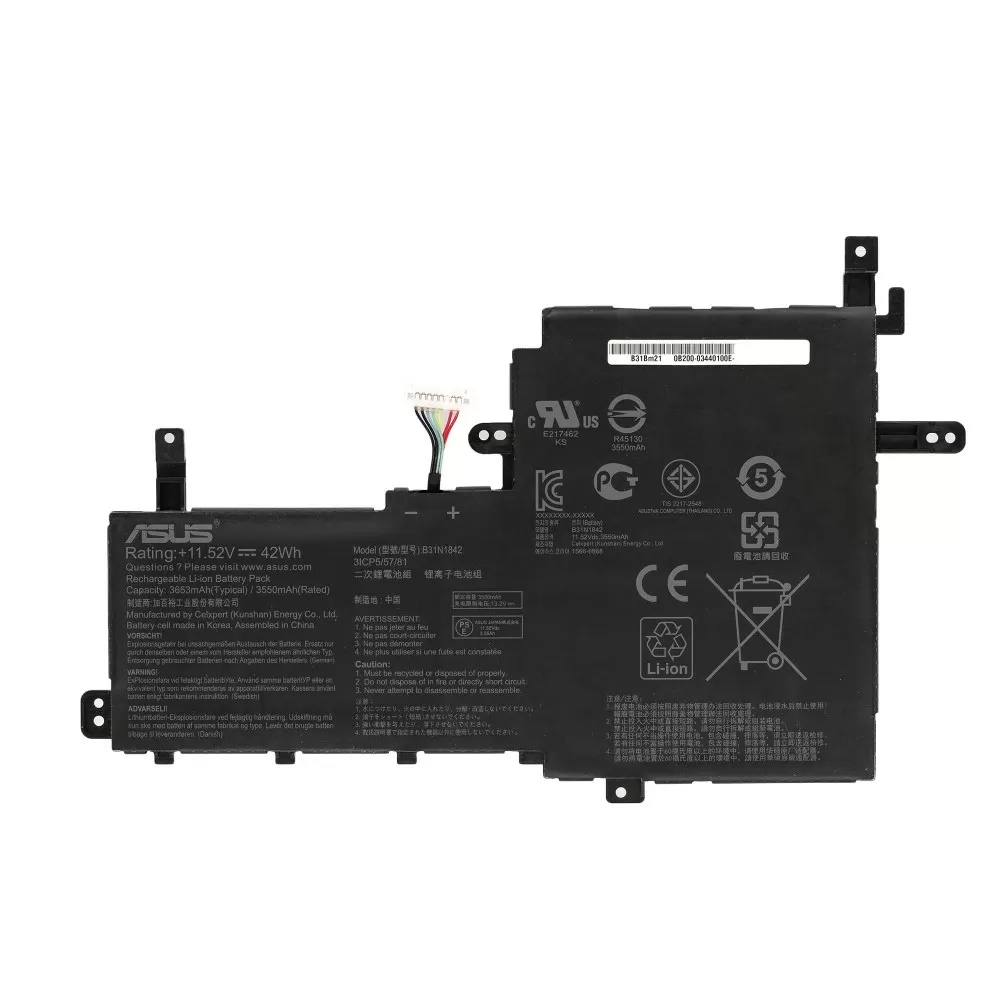 Аккумулятор для Asus VivoBook F513EA K513EA M513UA X513EA (11.52V 3550mAh) B31N1842 Original
