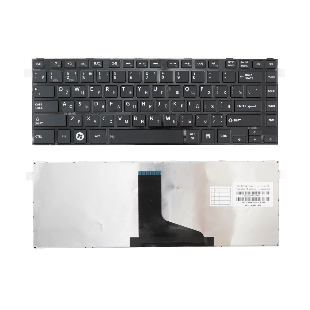 Клавиатура для ноутбука Toshiba C800 L800 L830 C840 L840 M840 P840 Черная