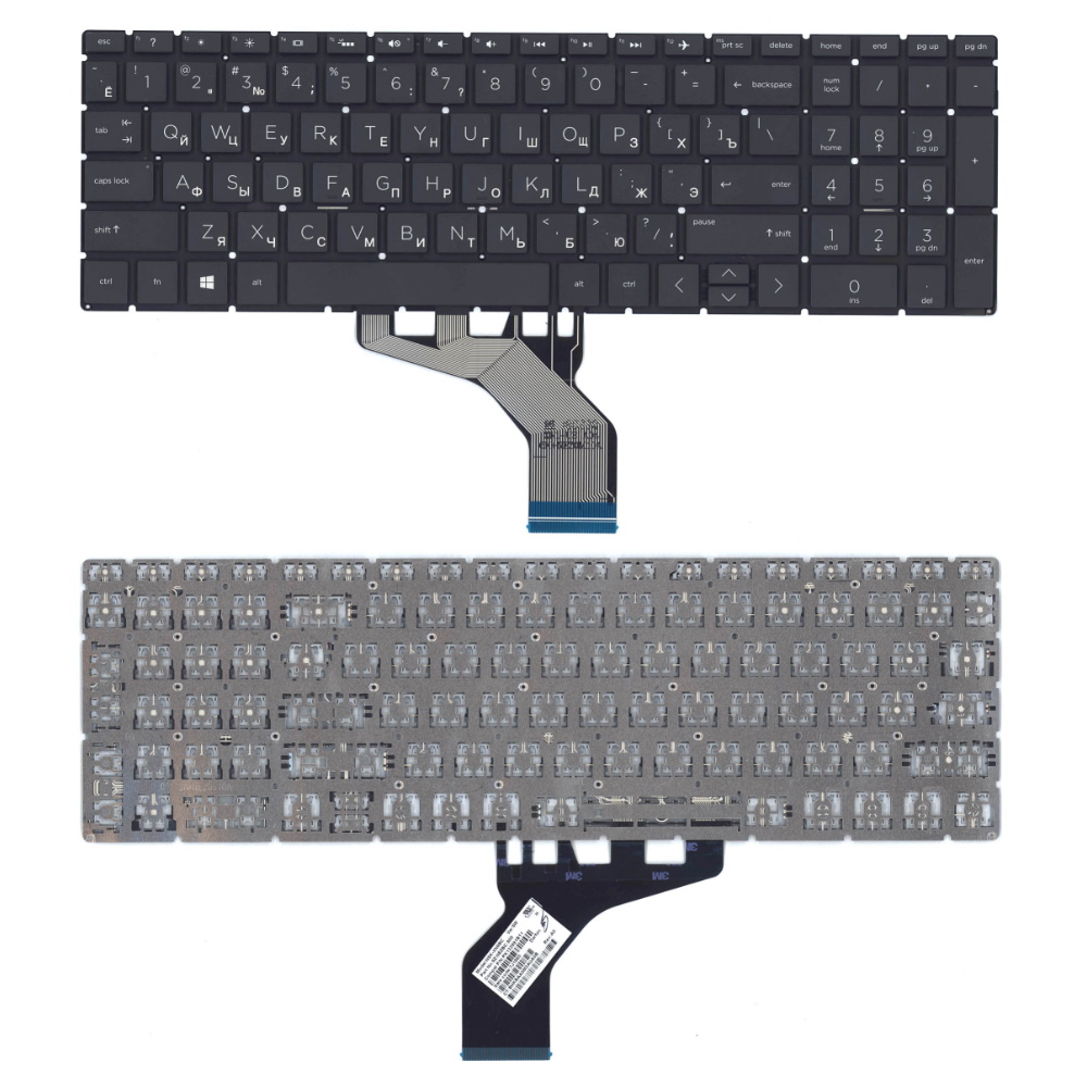 Клавиатура для ноутбука HP 15-DA 15-DB 15-DF 15-DX 15-DW 15-CX 17-BY 17-CA Черная