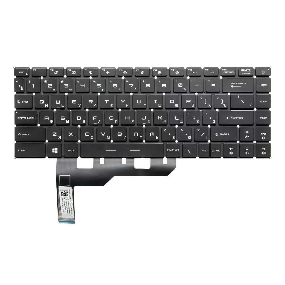 Клавиатура для ноутбука MSI GE66 GP66 GS66 Черная с подсветкой