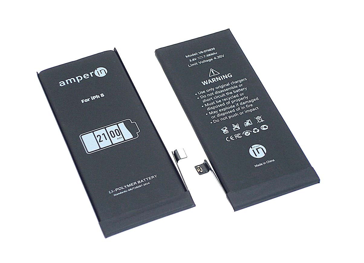 Аккумулятор для Apple iPhone 8 (2100mAh) Amperin