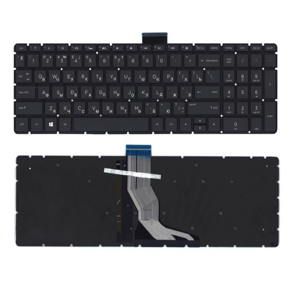 Клавиатура для ноутбука HP 15-BS 15-BW 250 G6 255 G6 17-AK 17-BS 17-AR 17-BW Черная с подсветкой
