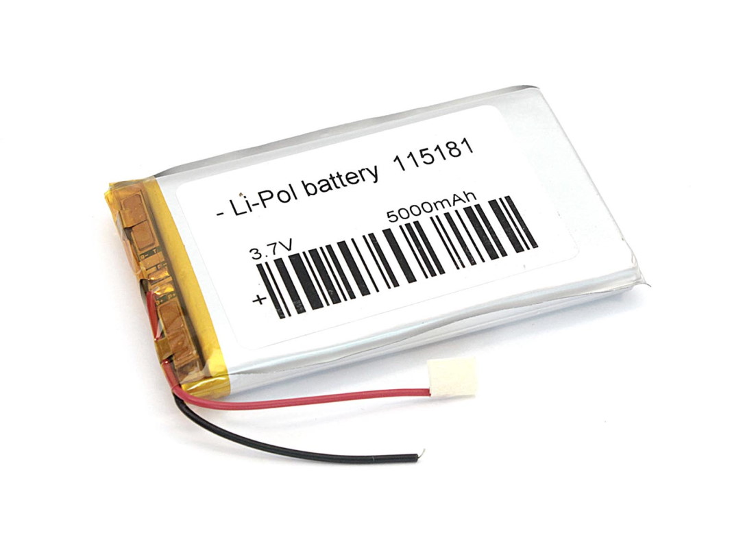 Аккумулятор Li-Pol универсальный 10*50*80мм 2pin 3.7V 5000mAh