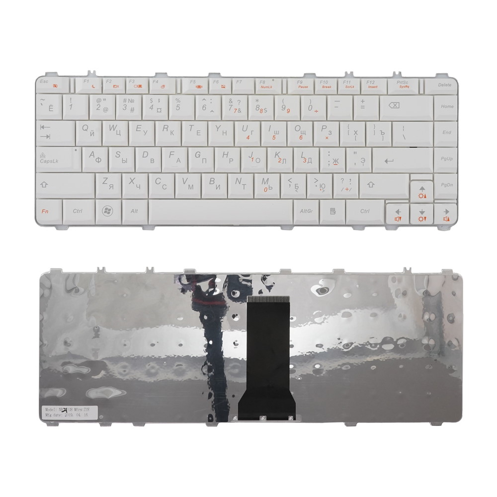 Клавиатура для ноутбука Lenovo Y450 Y460 Y550 Y560 Белая