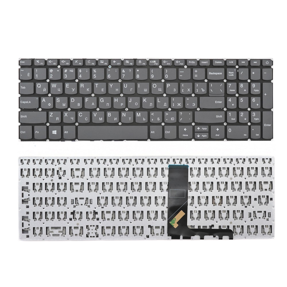 Клавиатура для ноутбука Lenovo 320-15 320-17 330-15 S145-15 L340-15 L340-17 Серая
