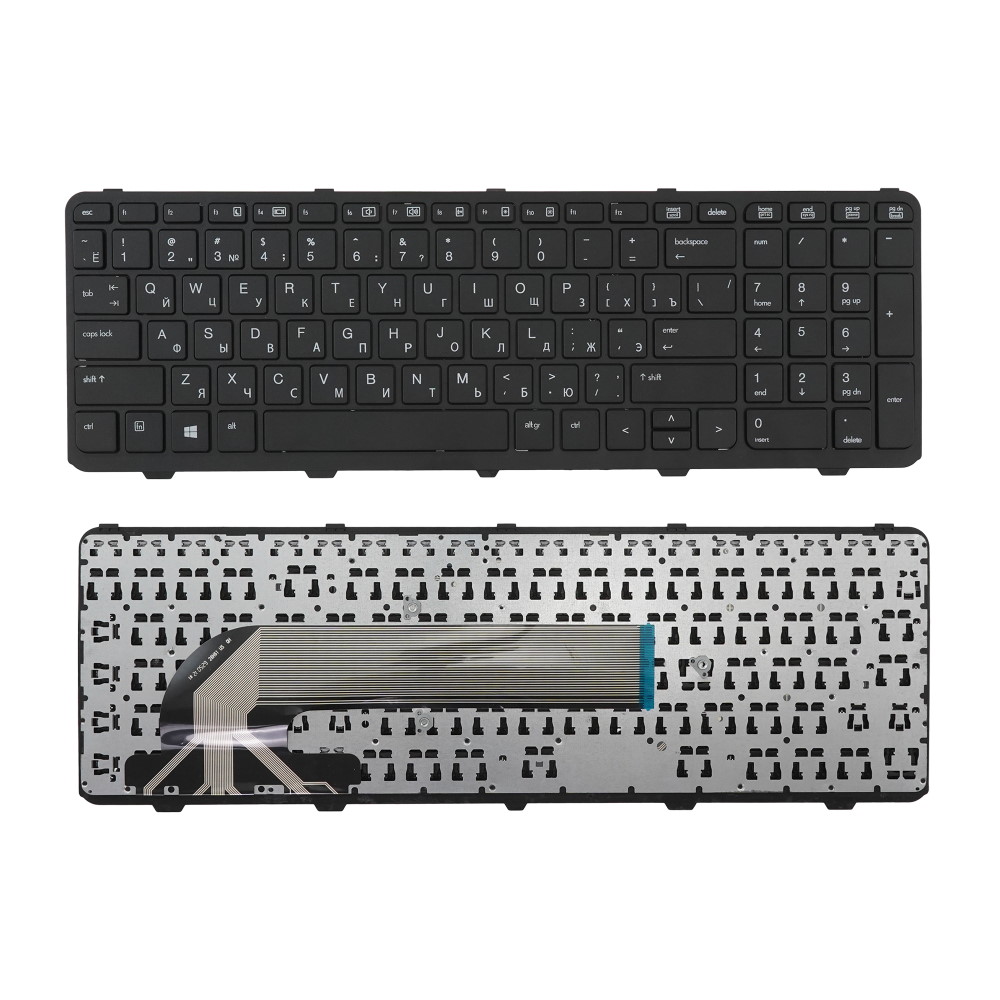 Клавиатура для ноутбука HP ProBook 450 G0 450 G1 450 G2 455 G1 650 G1 655 G1 Черная с рамкой