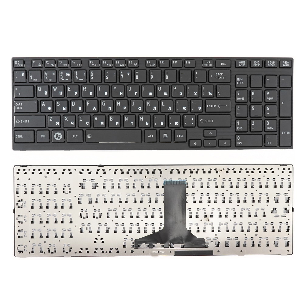 Клавиатура для ноутбука Toshiba A660 P750 X770 Черная с рамкой