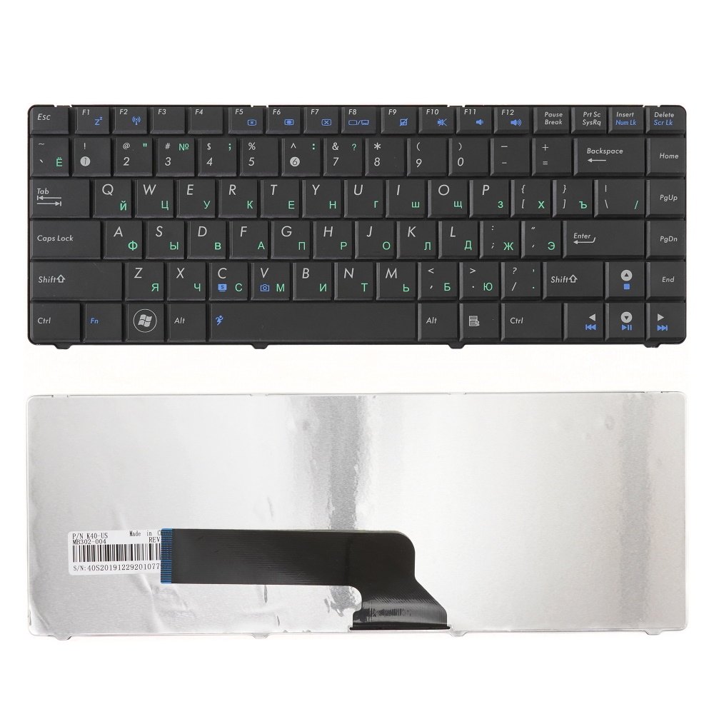Клавиатура для ноутбука Asus K40 K40E K40IJ K40AB X8AC F82 Черная