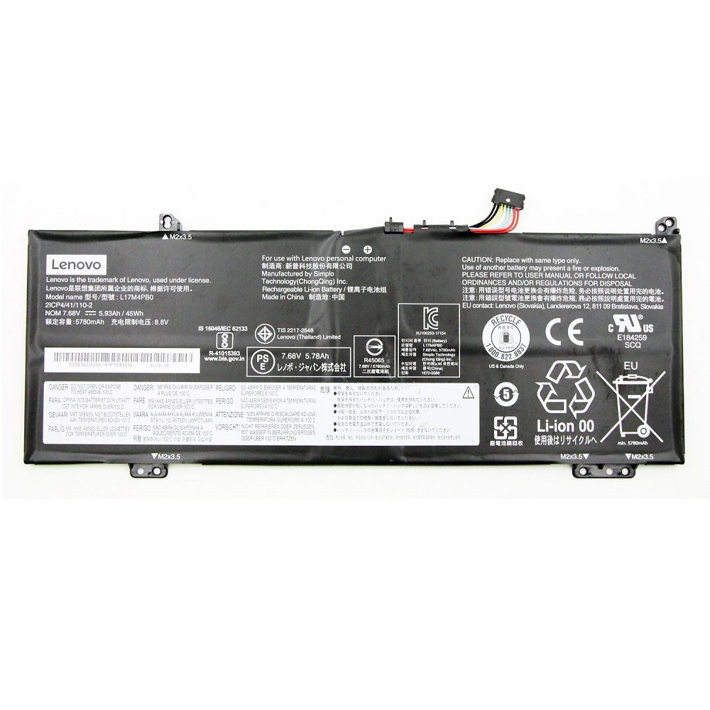 Аккумулятор для Lenovo Yoga 530-14ARR 530-14IKB IdeaPad 530S-15IKB (7.68V 45Wh) L17C4PB0 Original