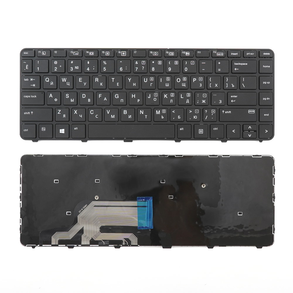 Клавиатура для ноутбука HP ProBook 430 G3 440 G3 445 G3 430 G4 Черная с рамкой
