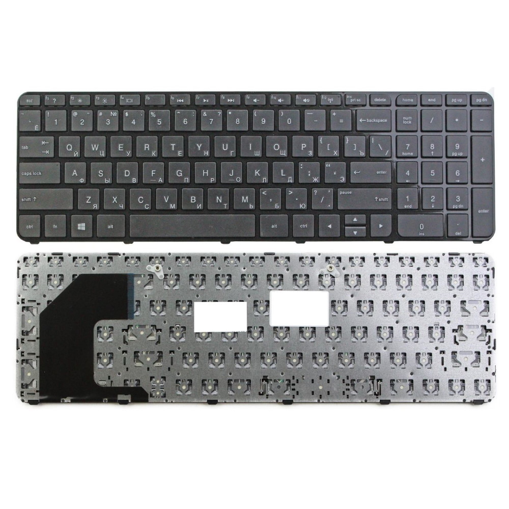 Клавиатура для ноутбука HP 15-b Черная с рамкой