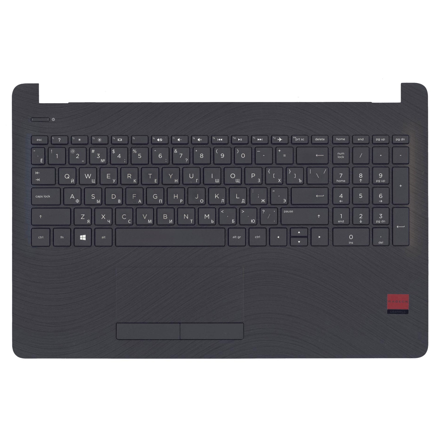 Клавиатура для ноутбука HP 15-BW Черная с топкейсом Original