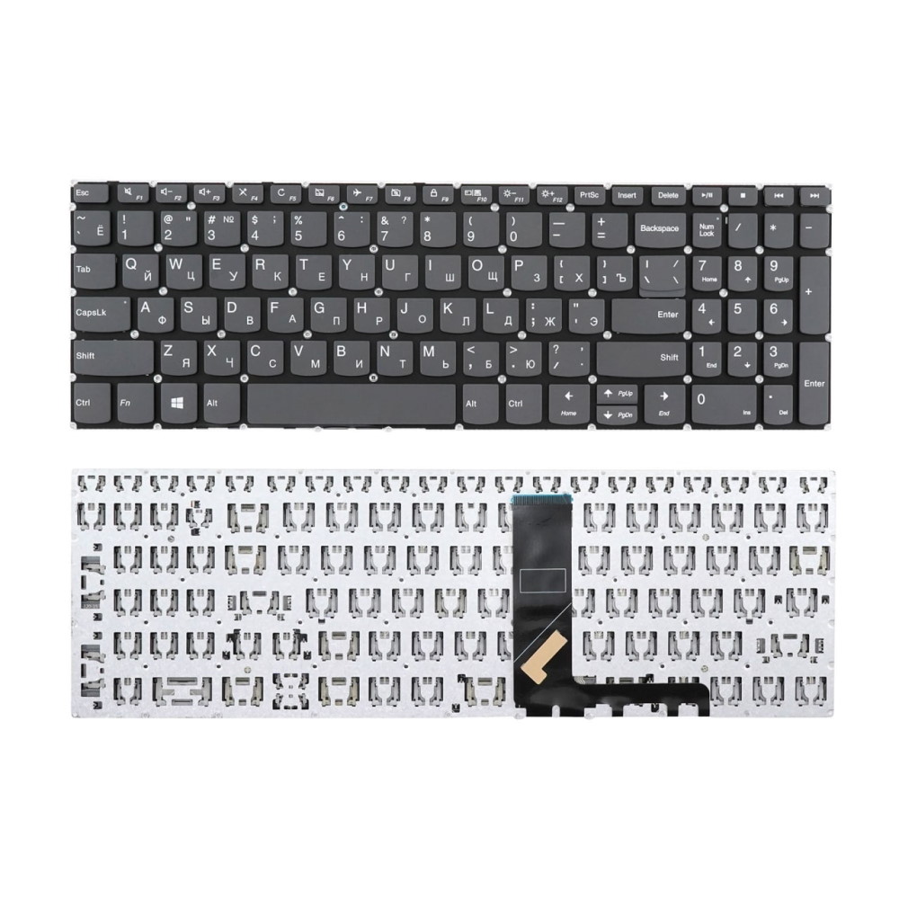 Клавиатура для ноутбука Lenovo IdeaPad S340-15API S340-15IWL 330S-15ARR V130-15IKB Серая