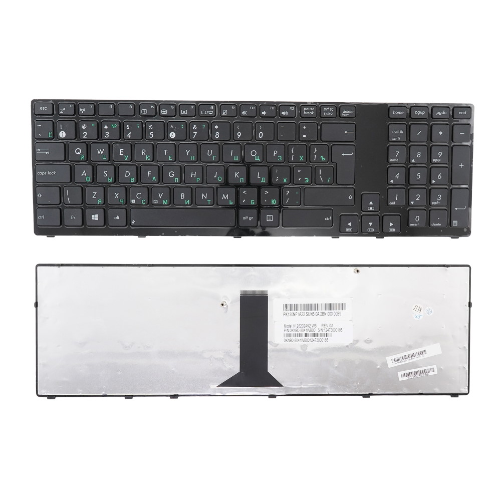 Клавиатура для ноутбука Asus A95 K93 K95 X93 Черная