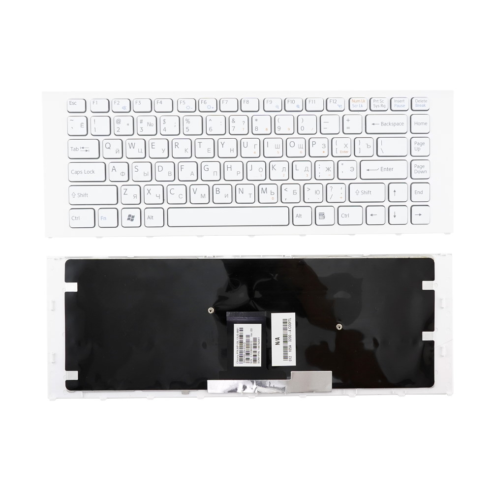 Клавиатура для ноутбука Sony VPC-EA Белая с рамкой