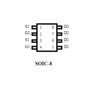 Микросхема AO4614 Dual NP-Channel MOSFET 40V 5A