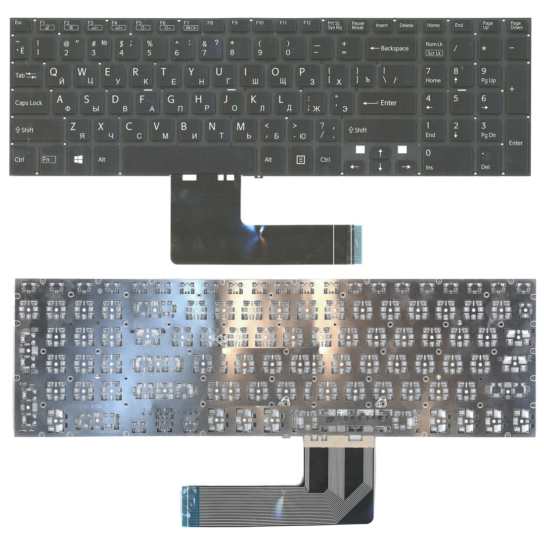 Клавиатура для ноутбука Sony SVF15 SVF152 FIT 15 Черная с подсветкой