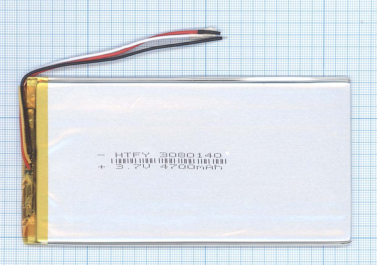 Аккумулятор Li-Pol универсальный 3*80*150мм 3pin 3.7v 4700mAh