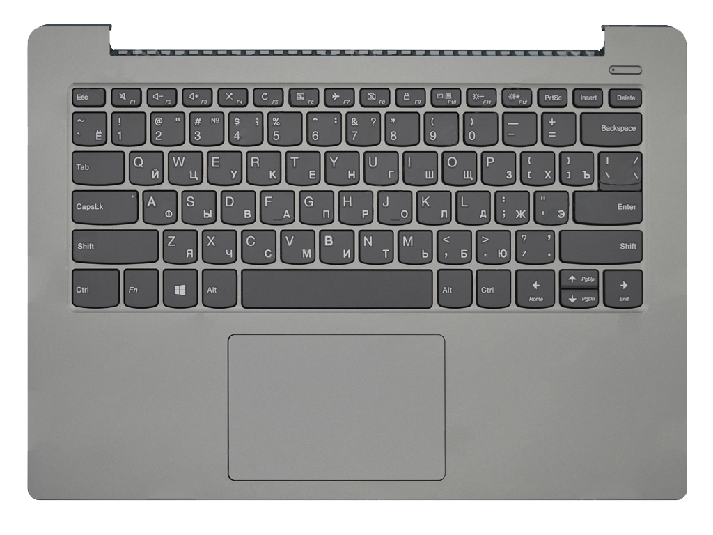 Клавиатура для ноутбука Lenovo IdeaPad 330s-14AST 330s-14IKB Серая + топкейс