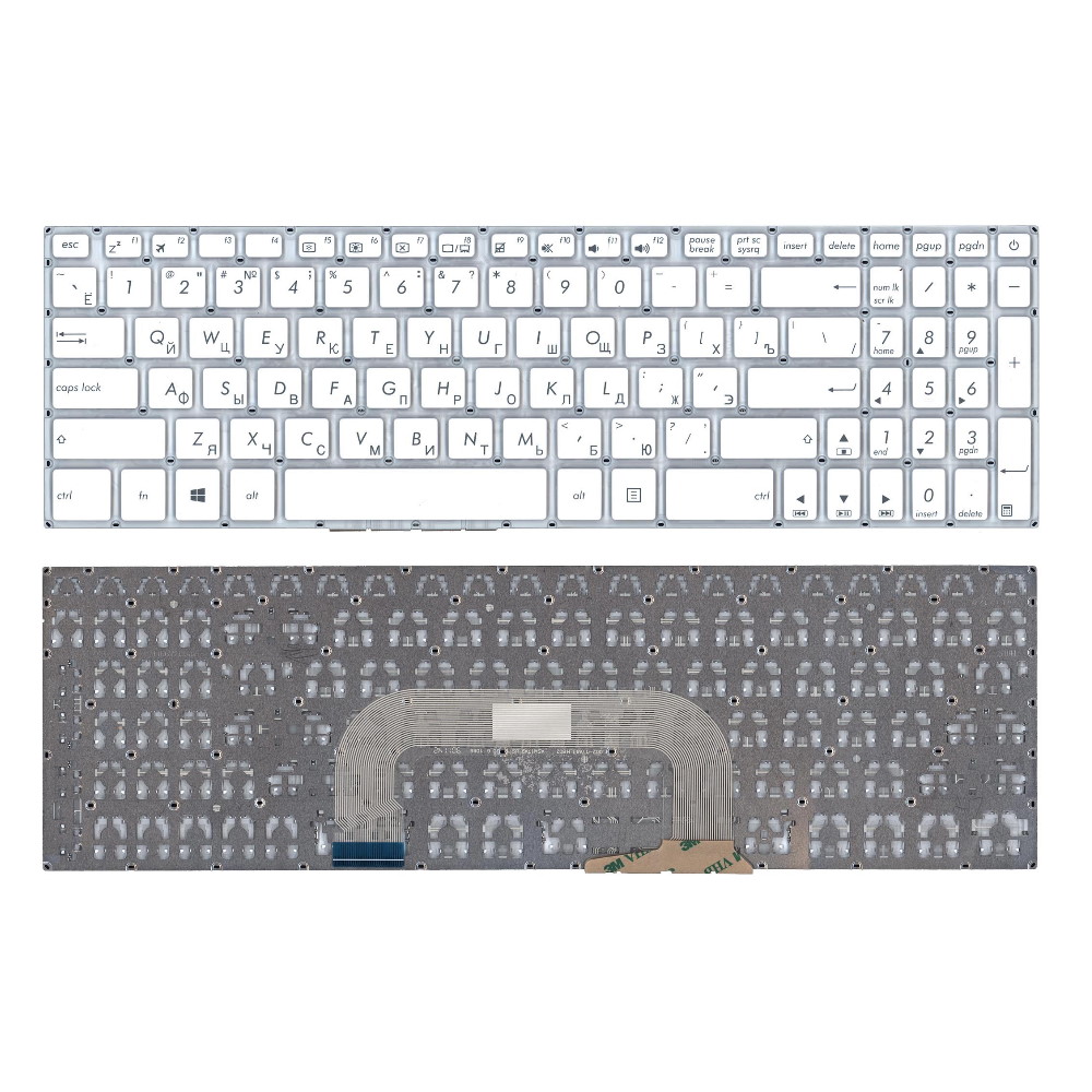 Клавиатура для ноутбука Asus VivoBook 17 X705U F705U Белая