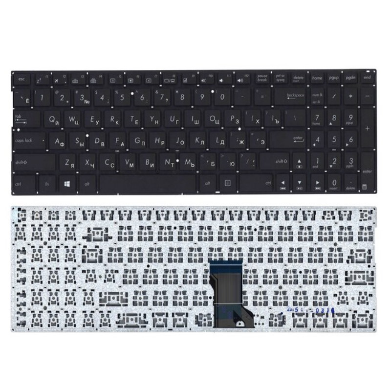 Клавиатура для ноутбука Asus N541L Q501L Q552 Q503UA Q504UA Q553UB N592 Черная с подсветкой